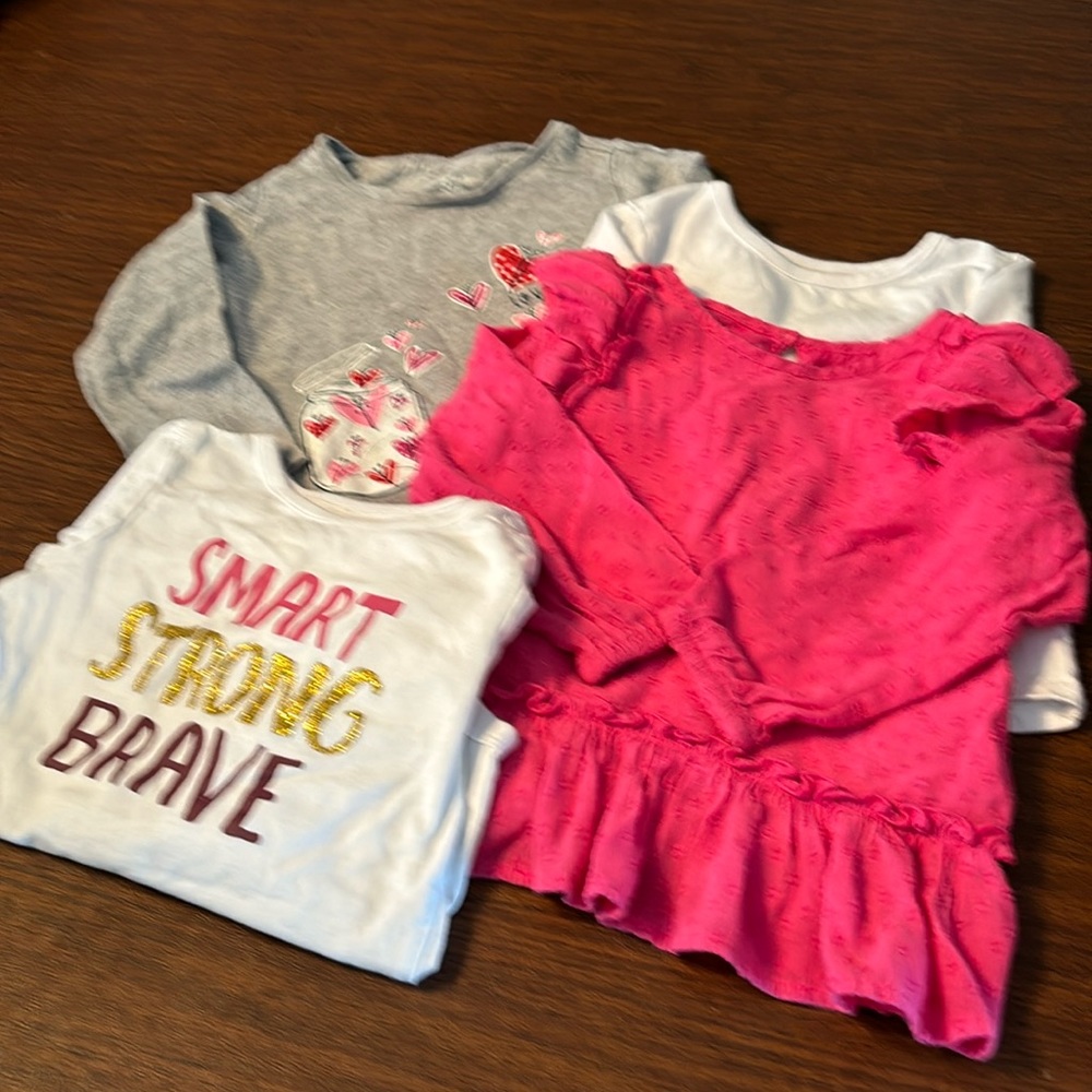 Set of 4 Girls Tops 24 month (3) and 2T (1)